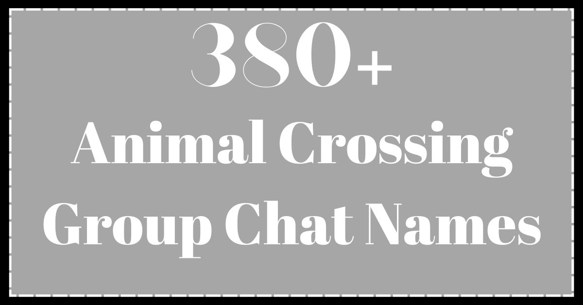 Animal Crossing Group Chat Names