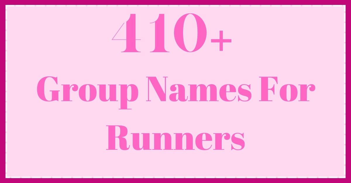 Group Names For Runners