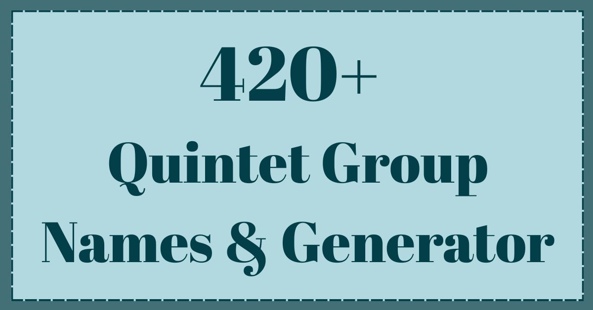 Quintet Group Names & Generator