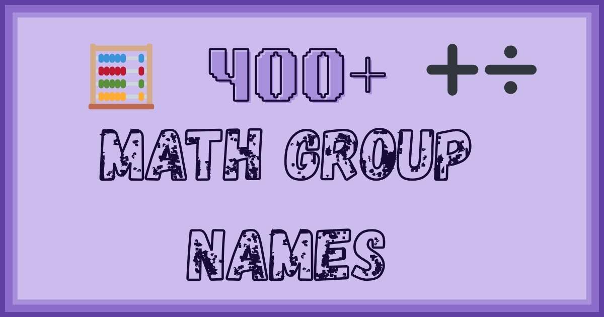Math Group Names