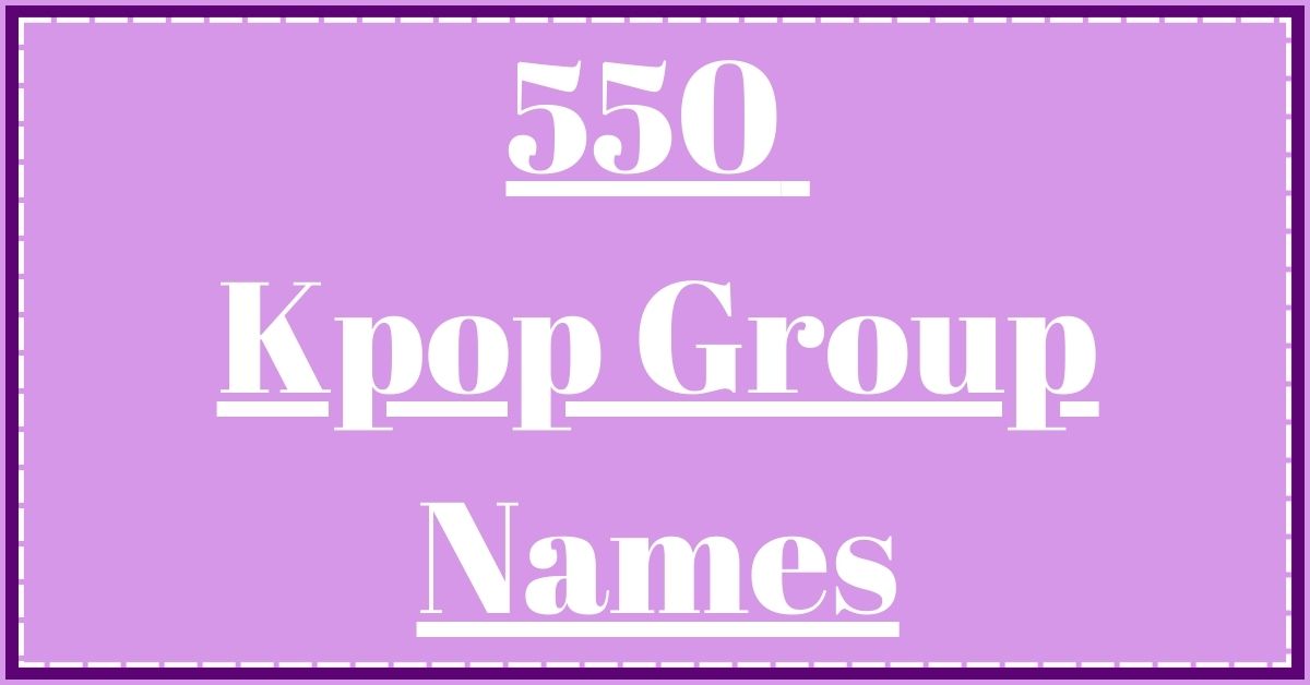 kpop group names