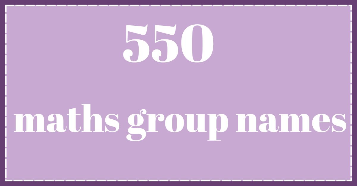 maths group names