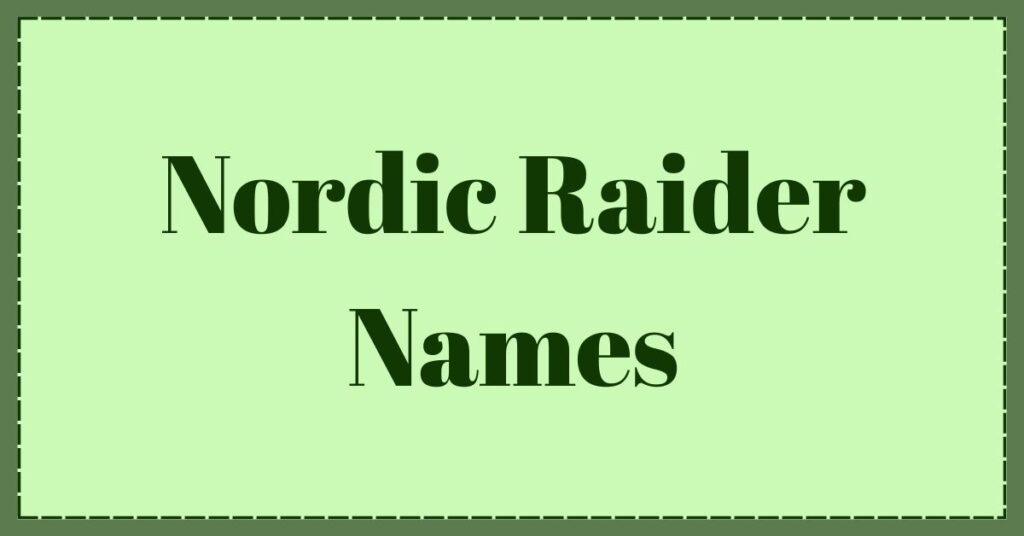 Nordic Raider Name